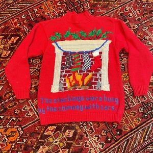 Vintage knit Christmas sweater